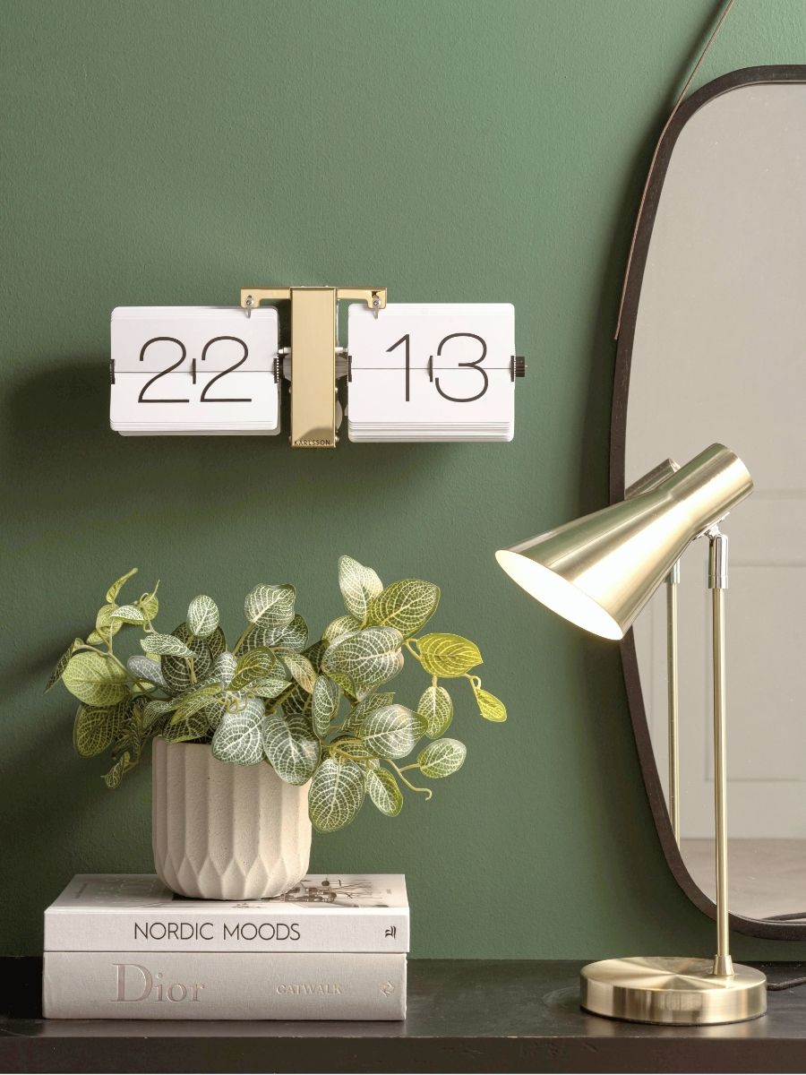 Flip Clock No Case - White