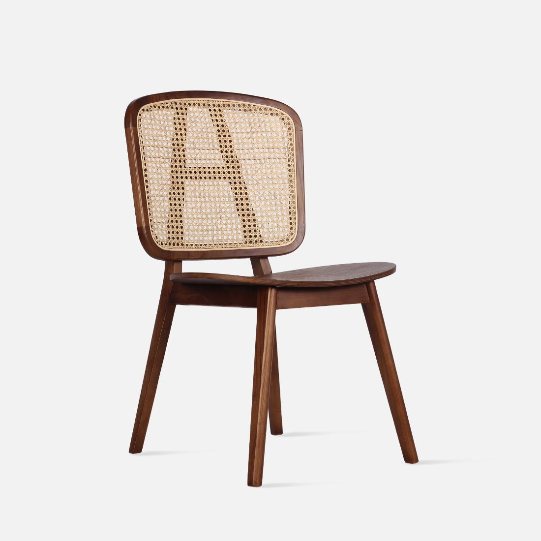 Willow Rattan Dining Chair, Walnut Brown