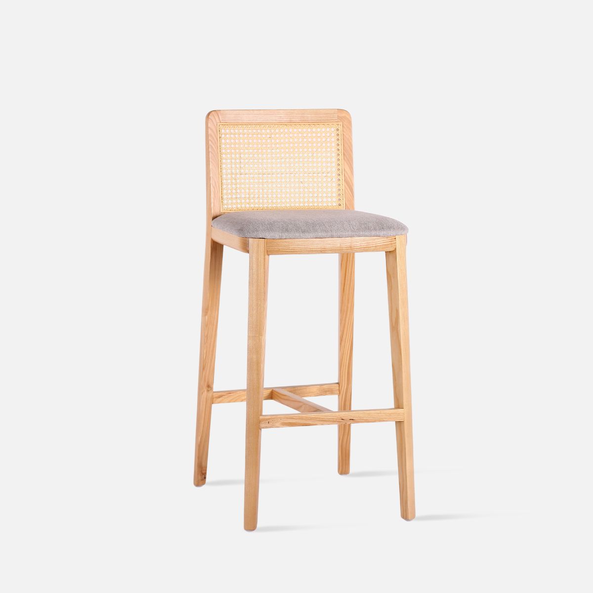 Willow Rattan Bar Stool with back