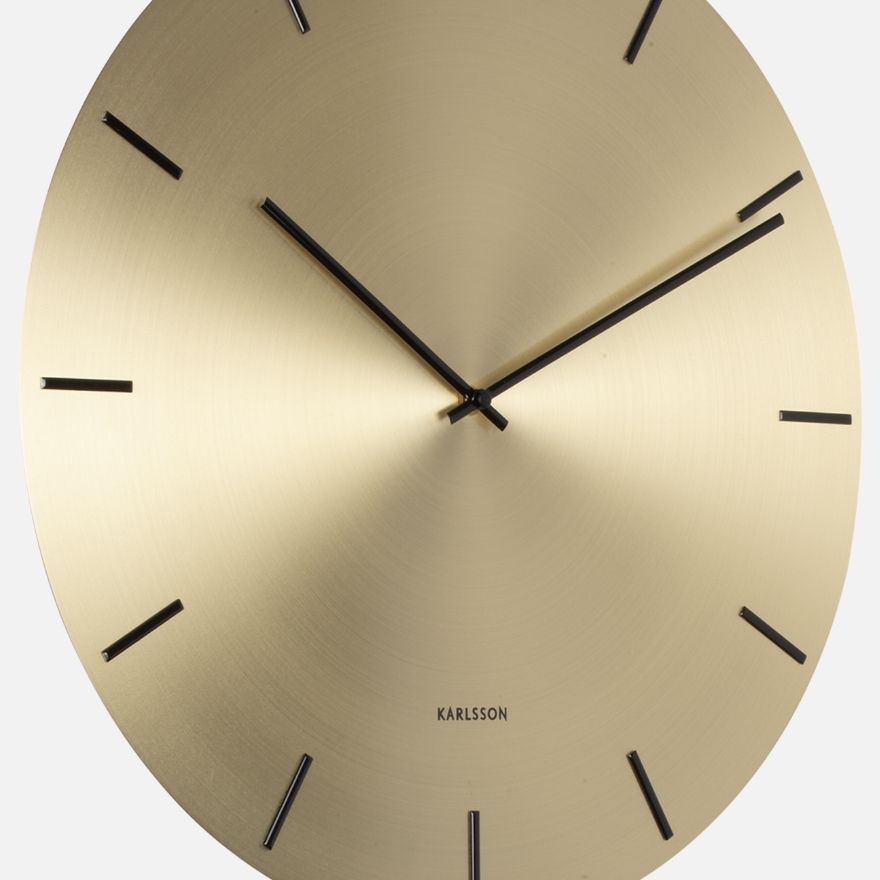 Wall Clock Impressive Pendulum, Gold