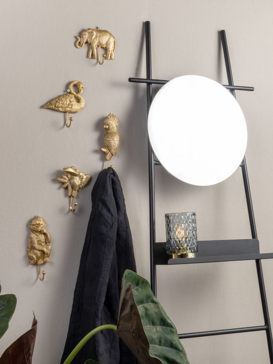 Wall Ladder Glint with Mirror Black