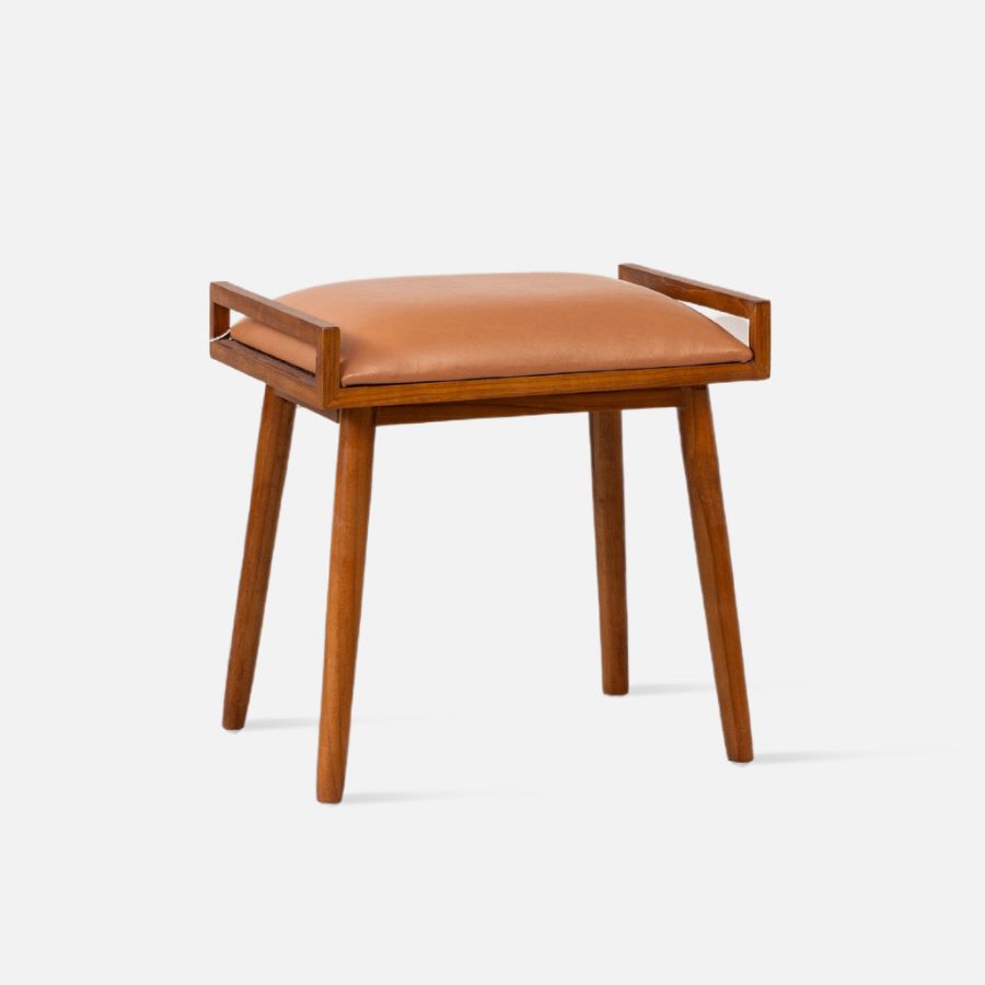 MOODBY Stool, Genuine Leather